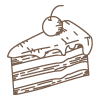 Trozo de tarta ilustración